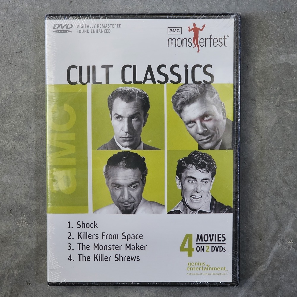 AMC Monsterfest Cult Classics - 4 Movies (DVD, 2-Disc Set) Killers From Space